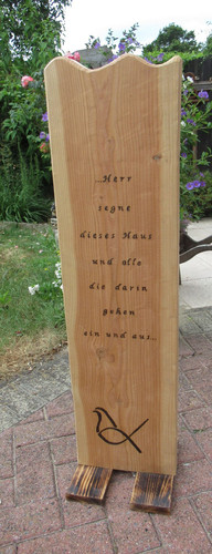 Holzstele hauseingang geschenk - holzstele,