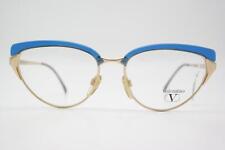 Vintage Brille VALENTINO V405 Gold Blau Oval Brillengestell eyeglasses