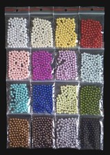 100 Wachsperlen 6 mm mit Loch