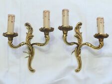 Paar Wandlampen Barock Stil, Bronze markiert