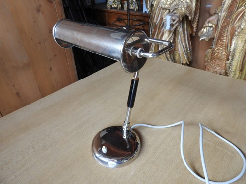 1940 chrom nickel tischlampe - nickel,