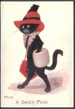 Moderne KATZENKUNST Postkarte