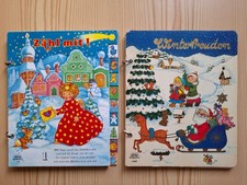 2 süße alte Bilderbücher Weihnachtsbücher Otto Moravec, Winterfreuden, Zähl mit!