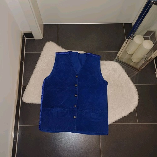 Wildlederweste royalblau