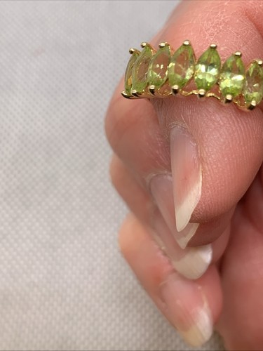 Peridot 10k ring marquis - 7,