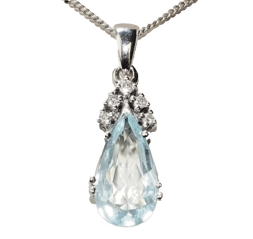 Anhänger gold aquamarin 8ct - gold,