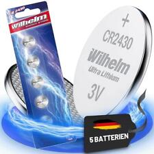 5 x Wilhelm CR2430 Batterie CR 2430 Lithium Knopfzelle 3V Blister DL 2430