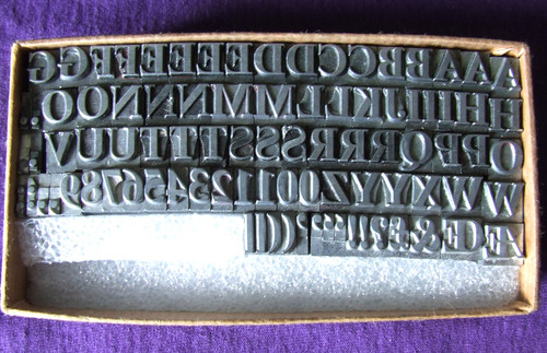 Letterpress type times bold - letterpress,