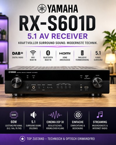 Yamaha s601d 5 1 - 5.1, av