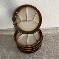 Gerzit 6 Fondue Teller Antipasti Grillteller Keramik original Gerzit 70er J.