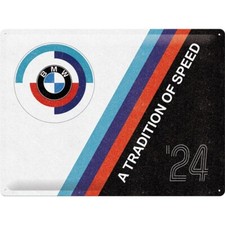 Blechschild " BMW Motorsport - Tradition of Speed" - 30x40 cm