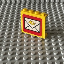 Lego Beklebt 1x 4215pb020 Paneel Aus Set 6651 Postauto Gelb  (12)