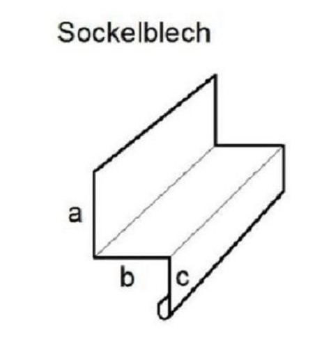Sockelblech alu zink o - zink,