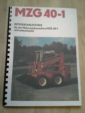 NVA BEDIENUNGSANLEITUNG MZG 40 MEHRZWECKGERÄT,FORTSCHRITT,IFA W50,ROBUR,TAKRAF