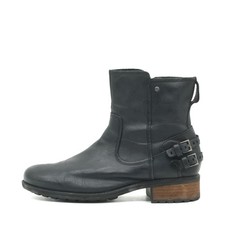 UGG Damen 1007769 Stiefel schwarz Leder Knöchelhoch Boots Stiefeletten EU 40