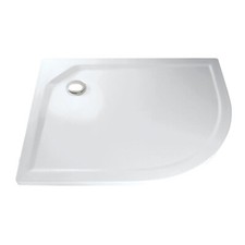 HSK Acryl Duschwanne 80x90 cm links, Viertelkreis, superflach, weiß,