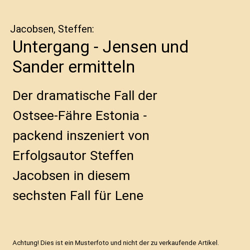 Untergang jensen und - untergang,