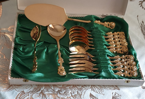 Besteckset goldfarben vintage - besteckset,