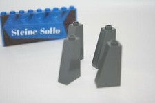 Lego (c) 4x 2x1x3 Dachstein 4460 - dunkelgrau - dark bluish gray - slope
