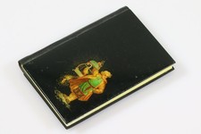 Kleines Notizbuch Holz Lack Miniaturmalerei Russland 20.Jhd (BX2292)