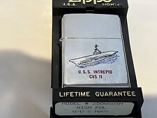 Vintage 1996 Zippo U.S.S. Intrepid CVS 11 Feuerzeug verpackt
