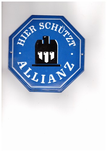 Altes email schild - altes, allianz