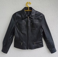 LEATHER SOUND Lederjacke, Farbe Schwarz, Größe 38, Echtleder, 1A ZUSTAND 