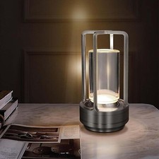 Tischlampe LED Laterne Kristall Laterne Wiederaufladbare kabellose Tischleuchte