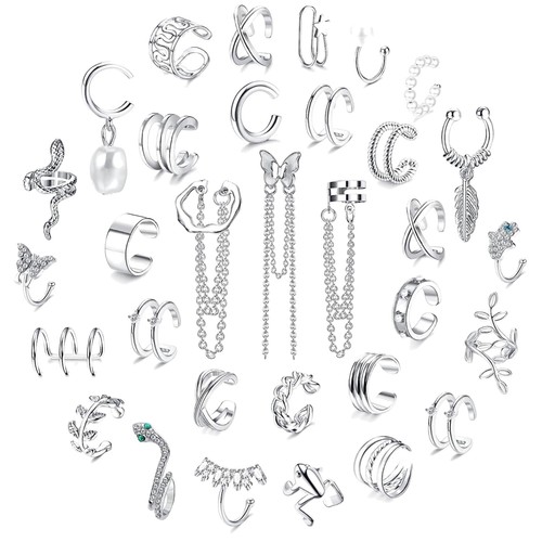 Ohrringe damen ear cuff set - damen,