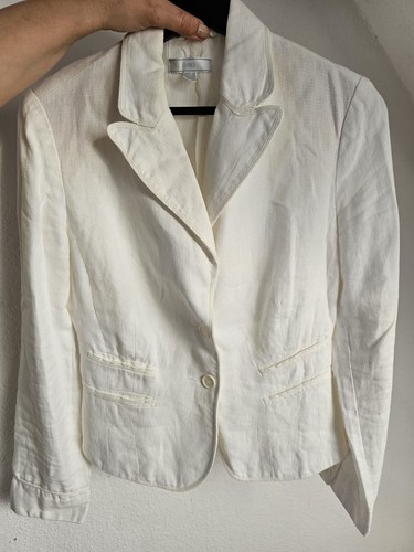 Weißer damen leinenanzug - weißer, damen-leinenanzug