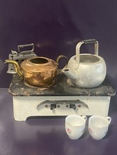 Alter Puppenherd Kinderherd elektrisch 2 Herdplatten Herd Puppenküche Deko