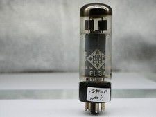 1x EL34 / 6CA7 Mullard xf2 Code Telefunken Label O Getter Röhre Tube