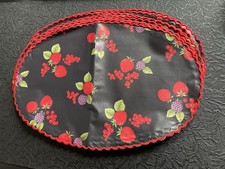 12 Platzdeckchen oval Stoff-abwaschbar