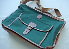 Koffertasche Wochenendtasche Laptop-Tasche Canvas grün/braun,1 Außent., Henkel