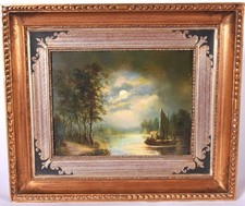 Landschaft Gemälde Öl/Holz