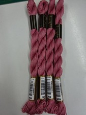 4 Original Anchor Perlgarn Stärke 5  MEZ - Farbe 969 altrosa - 4 x 5 Gramm