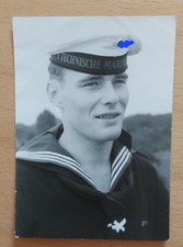 Schwarz Weissfoto  junger Mann Soldat Marine  Uniform  Vintage 1933