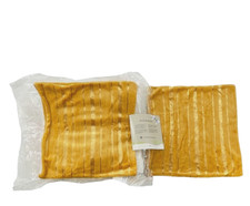 2 ER SET DEKO KISSEN  "SHINY" JE 45 X 45 CM FARBE GELB # SCHMUCKJAGD