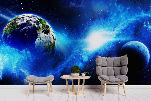 Weltraum planet blau tapete - weltraum,