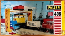 Faller AMS 408 H0 Container Terminal Set Folie OVP LKW  Motor Vintage 402 406