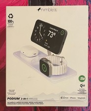 Original Apple Nimble Podium 3in1 MagSafe Ladegerät iPhone Watch AirPods Glacier