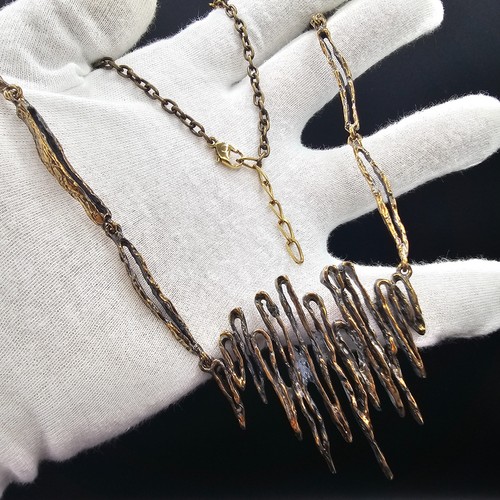Bronze collier brutalist kette - bronze,