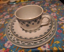 Villeroy & Boch Dresden 5028 • 2x Kuchenteller + Untertassen • Dekor grün blau