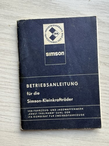 Simson betriebsanleitung - simson,