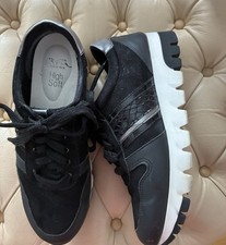 Ara High Soft Damen Sneaker Schuhe - Gr. 37 - Echtleder Schwarz - Schnürschuhe