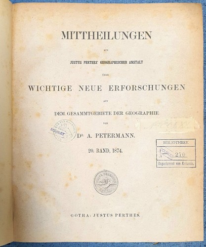 1874 petermann s - 1874, dr.petermann's