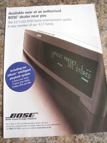 Bose dealer gsx - dealer, dvd