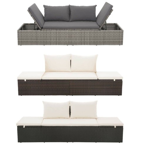 Gartenbett poly rattan - poly,