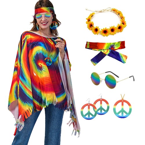 60er 70er jahre hippie kostüm - 70er,