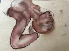 GROSSER AKT KREIDEZEICHNUNG